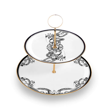 The Divineness of Time 2-Tier Cake Stand