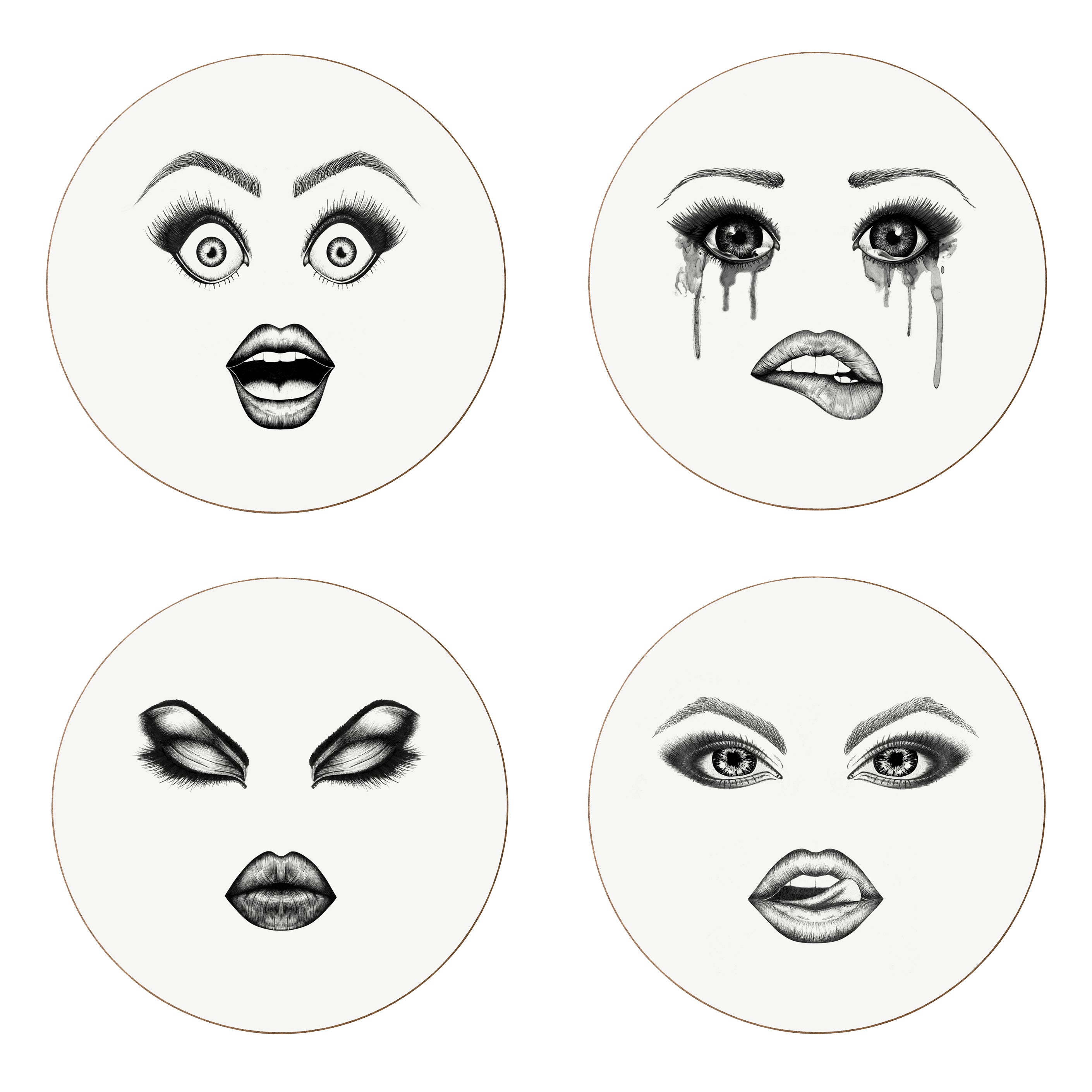 Set of Four - Moody Muse Coasters